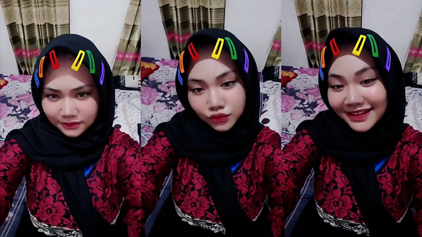 Abg Tiktok Jilbab Hitam Toge Montok