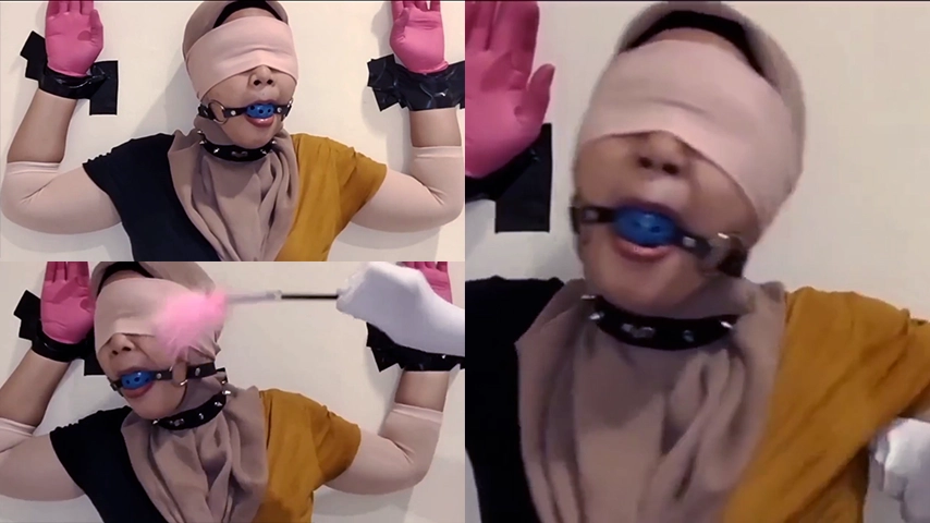 MILF Hijabers Mata Ditutup Cosplay BDSM