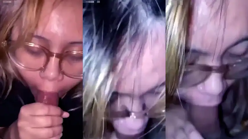 Mahasiswi Kacamata Isep Kontol Pacarnya