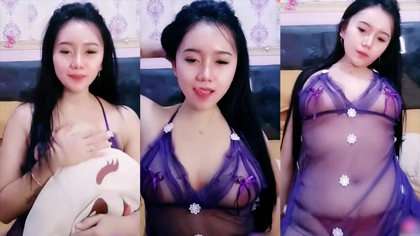 Mitha Lingerie Ungu Sexy Live Hot