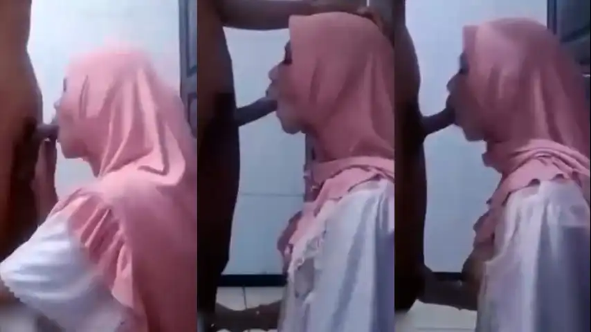 Pembantu Hijab Pink Blowjob Anak Majikan